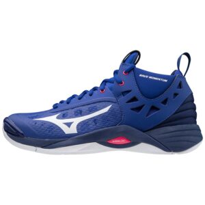 SHOE WAVE MOMENTUM MID REFLEXBLUEC/WHITE/DIVAPINK MIZUNO scarpe da pallavolo