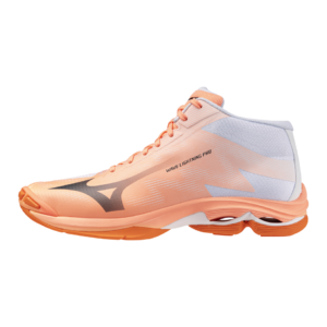 WAVE LIGHTNING PRO MID MIZUNO VOLLEY WHITE ORANGE